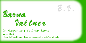 barna vallner business card